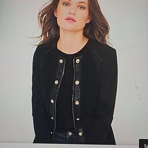 WHITE HOUSE BLACK MARKET MILITARY TOPPER JACKET XS